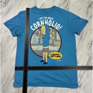 Beavis and Butt-Head Cornholio Graphic T Shirt Blue Mens Medium #9